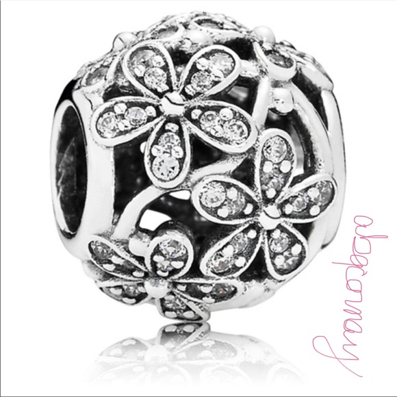 EUC Pandora 791492CZ Sterling Silver Dazzling Daisy Meadow Openworks Bead w/ CZ - Picture 1 of 9